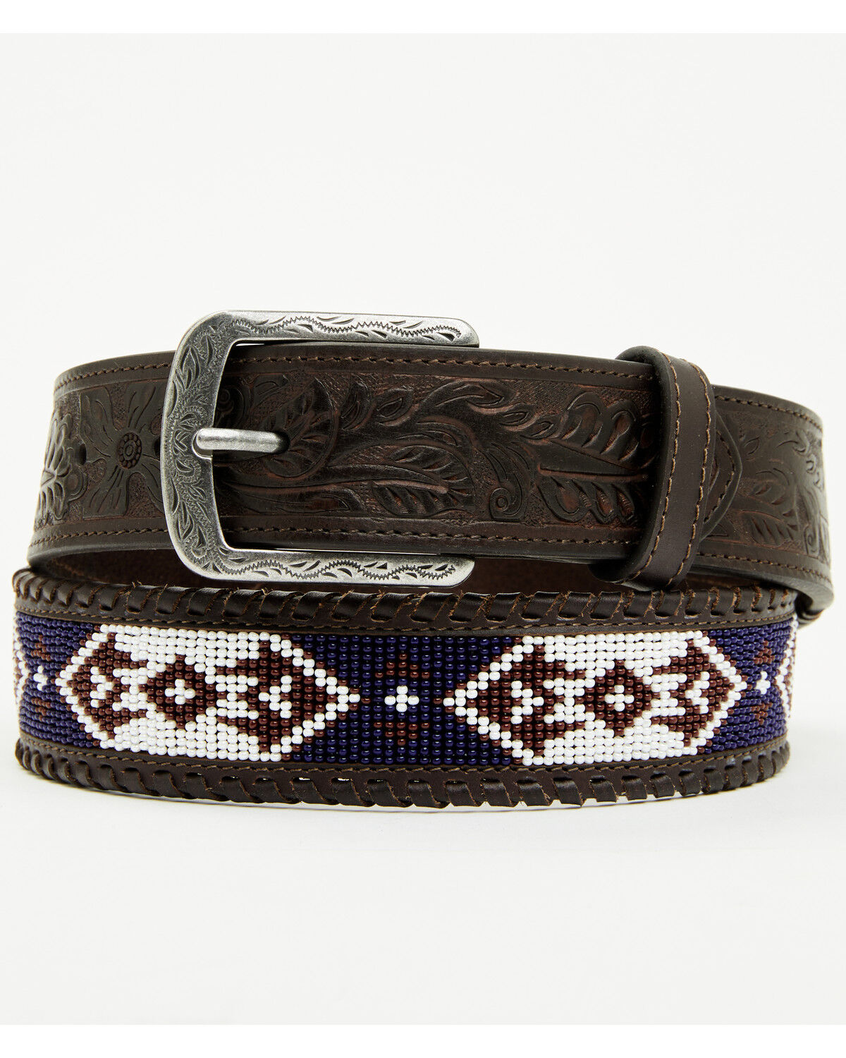 Cody James Men's Holt Beaded Tooled Belt