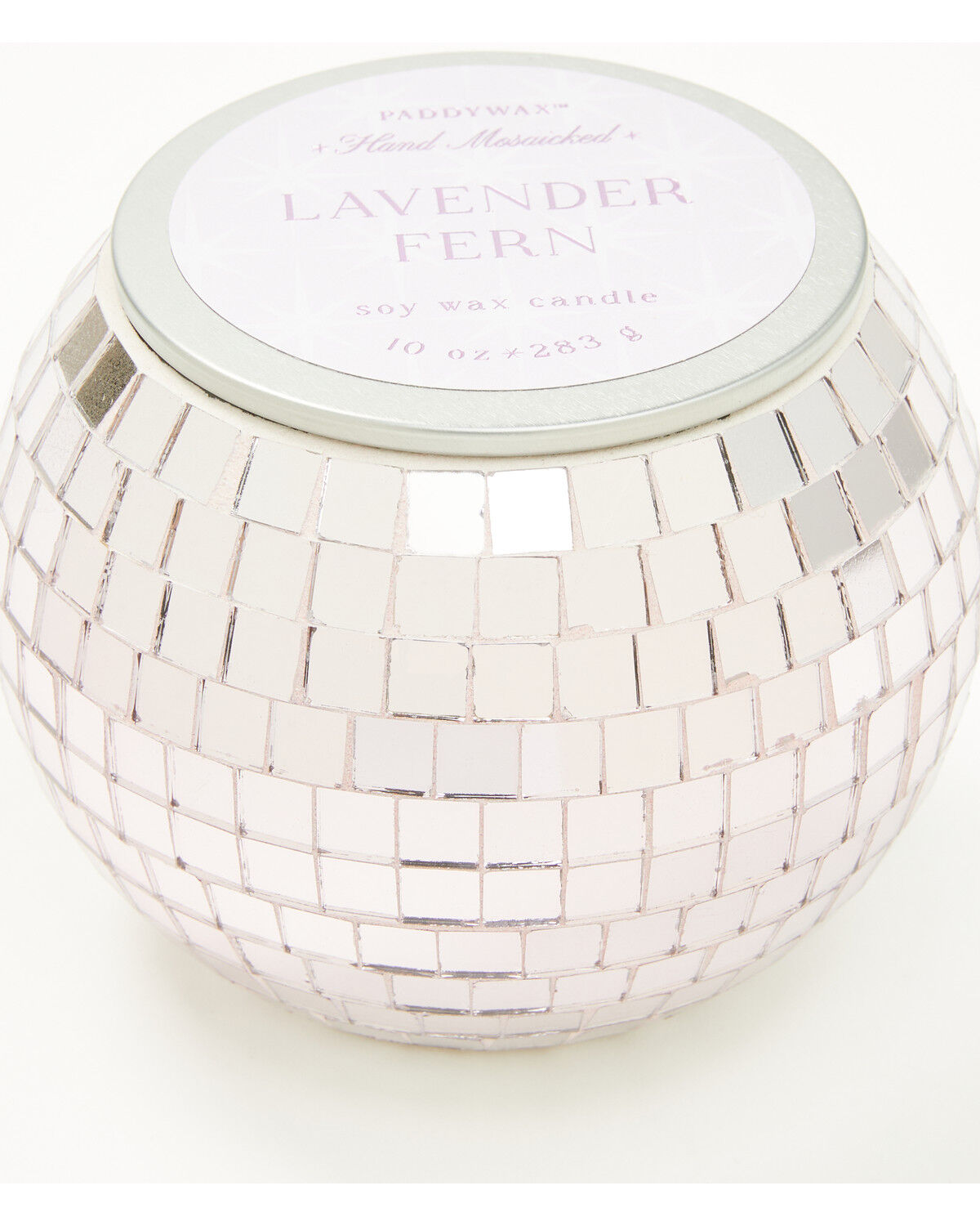 Paddywax Magique 10oz Lavender Fern Glass Disco Ball Candle