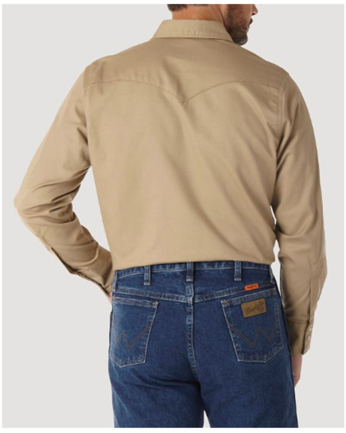 Wrangler Men's FR Long Sleeve Snap Western Work Shirt