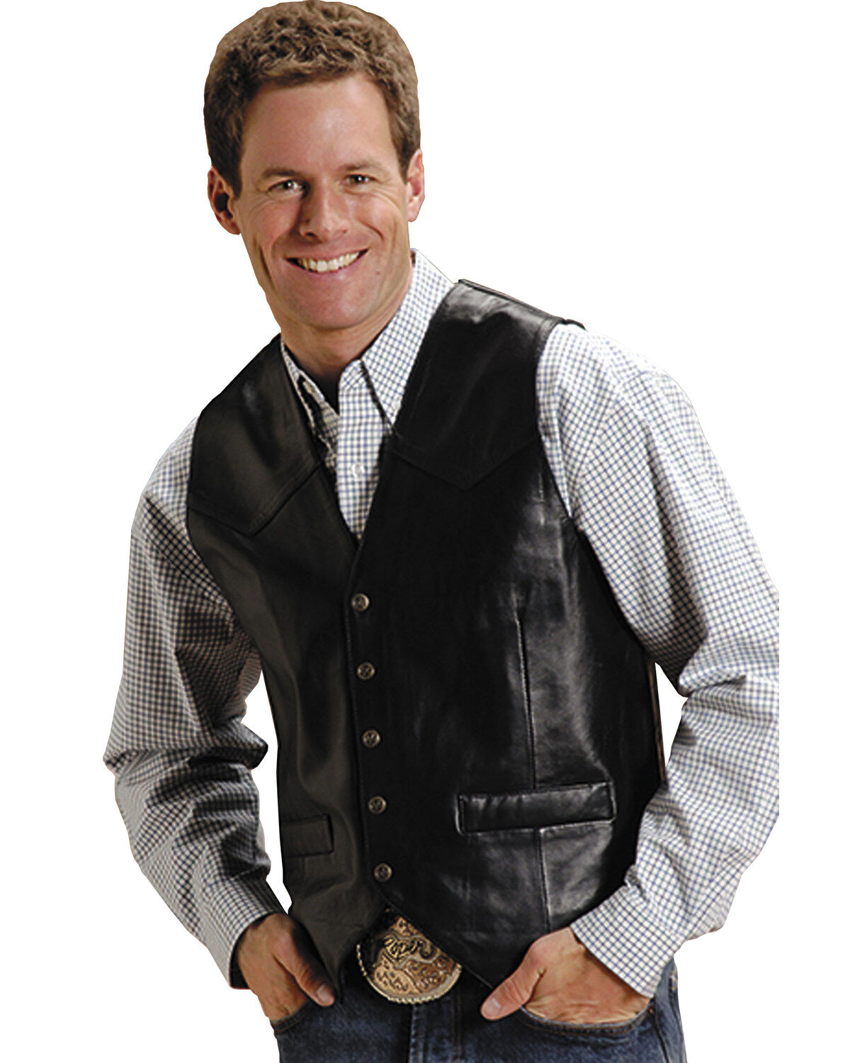 Roper Men's Lamb Leather Vest