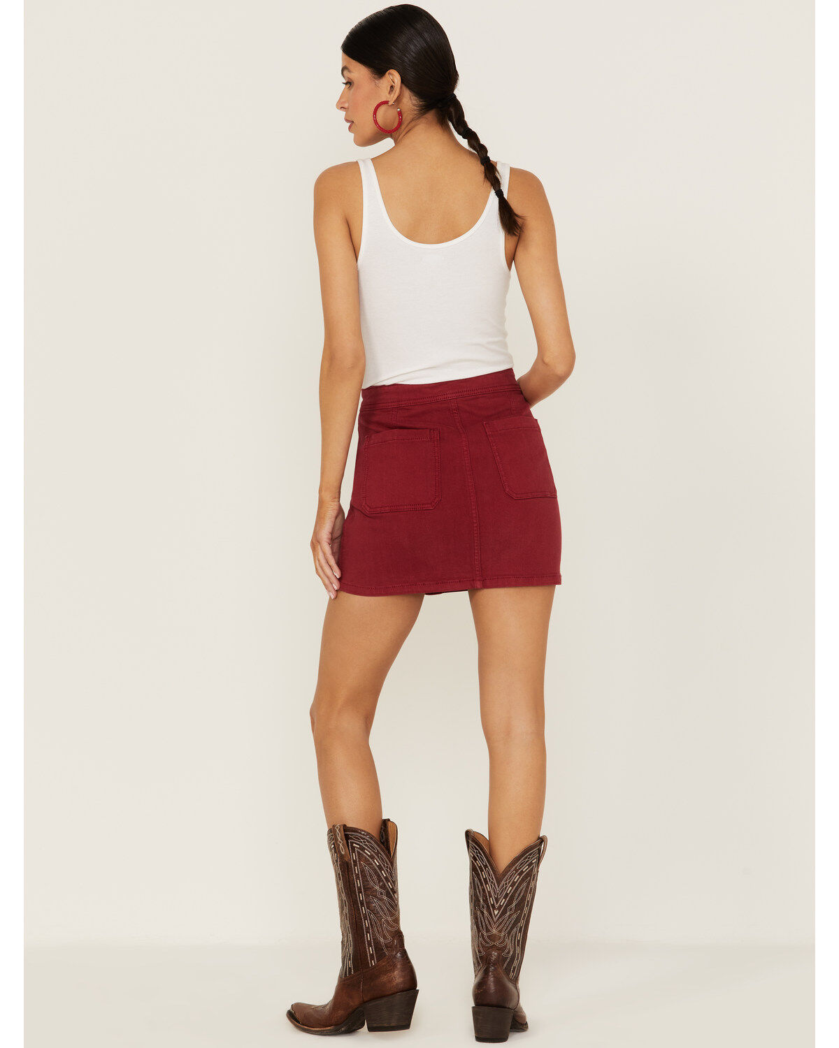 Shyanne Women's Button Front Denim Mini Skirt