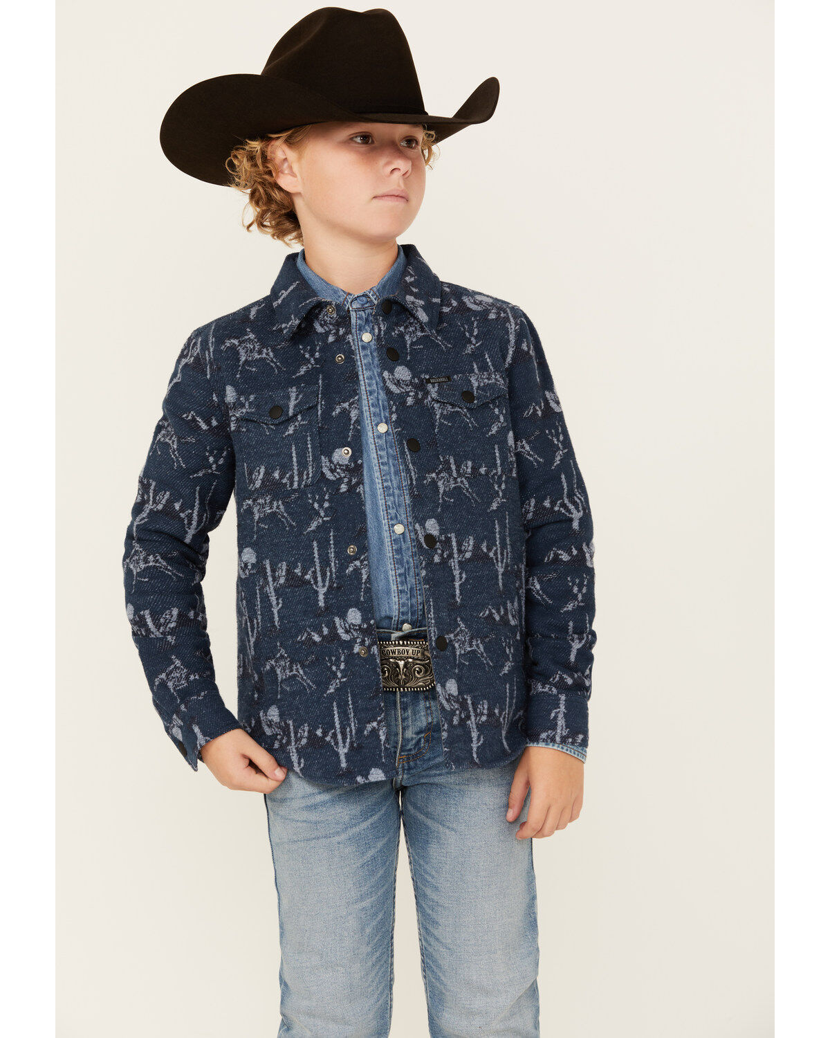 Rock & Roll Denim Boys' Cactus Print Shacket