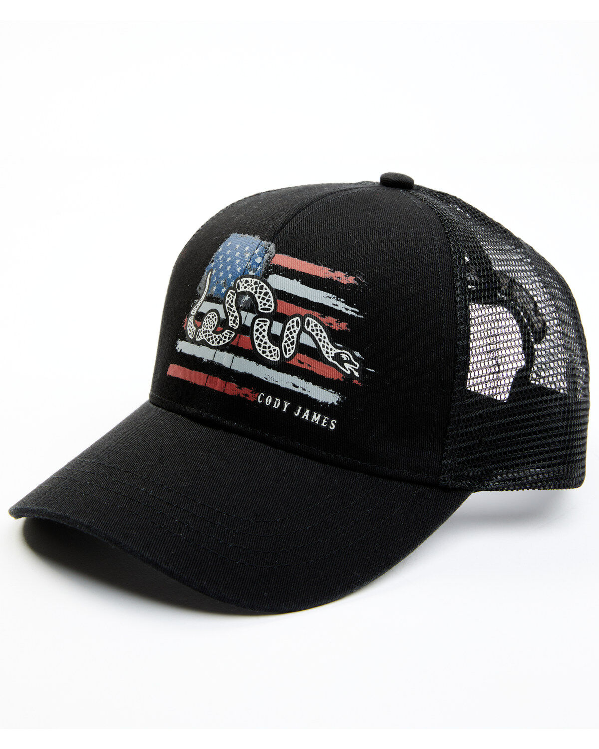 Cody James Men's Distressed Snake Flag Ball Cap
