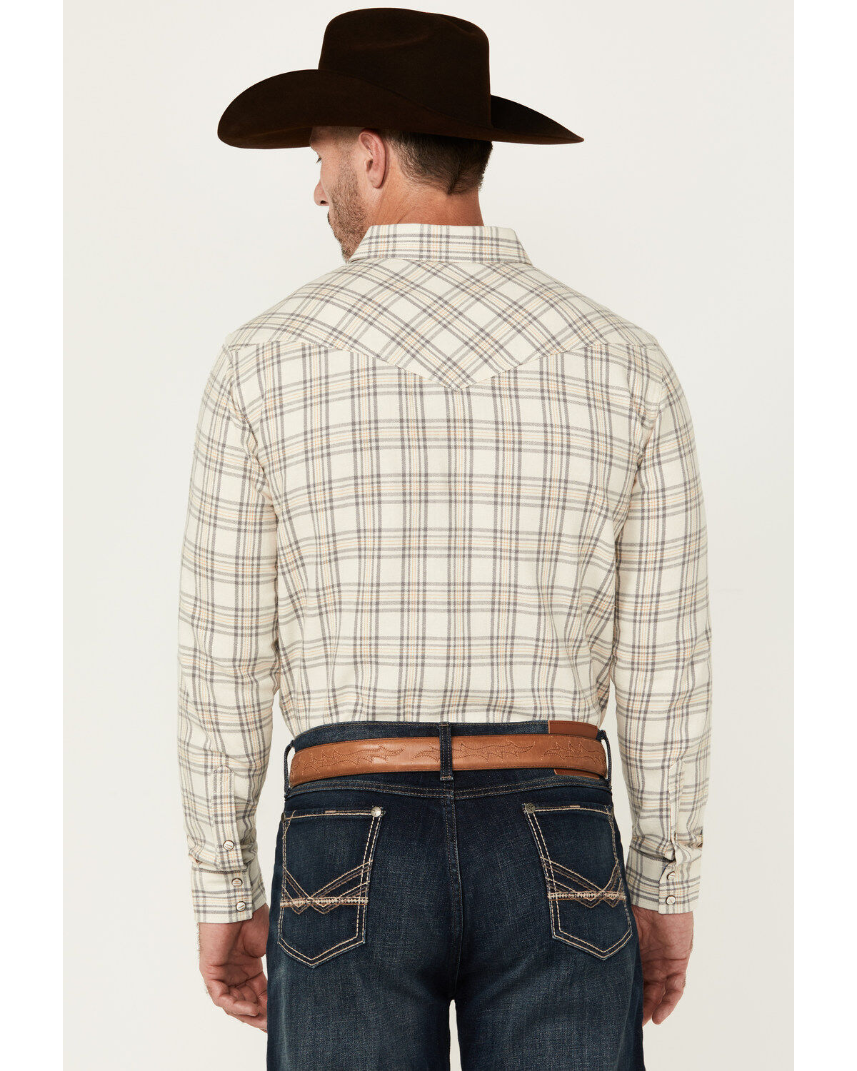 Cody James Men's Declaration Plaid Print Long Sleeve Snap Western Shirt