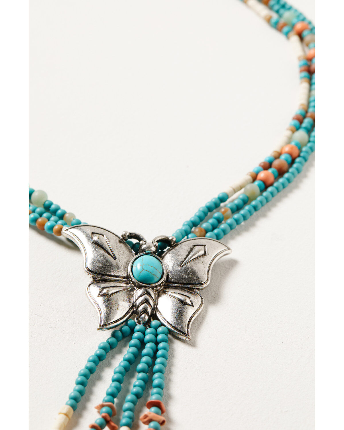 Shyanne Women's Wildflower Bloom Butterfly Bolo Necklace