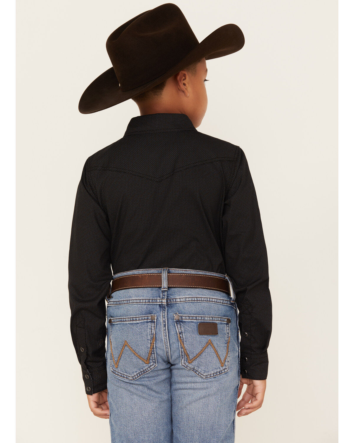 Cody James Boys' Print Long Sleeve Snap Western Shirt