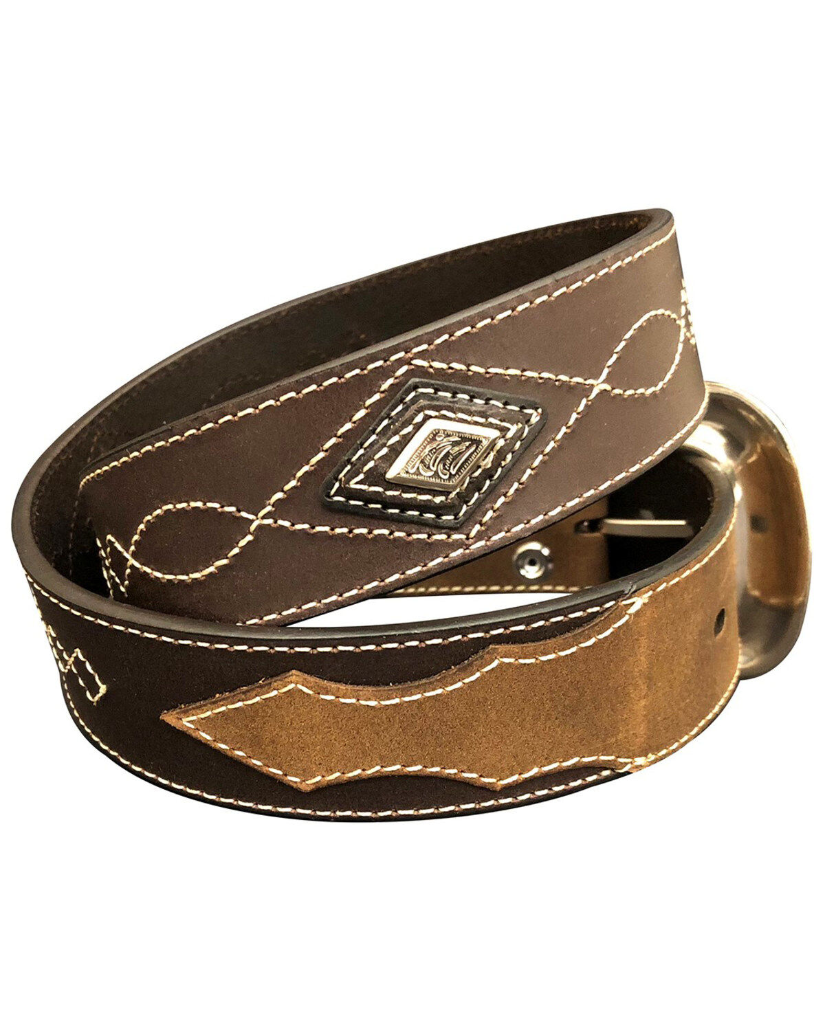 G-Bar-D Men's Diamond Concho Leather Belt