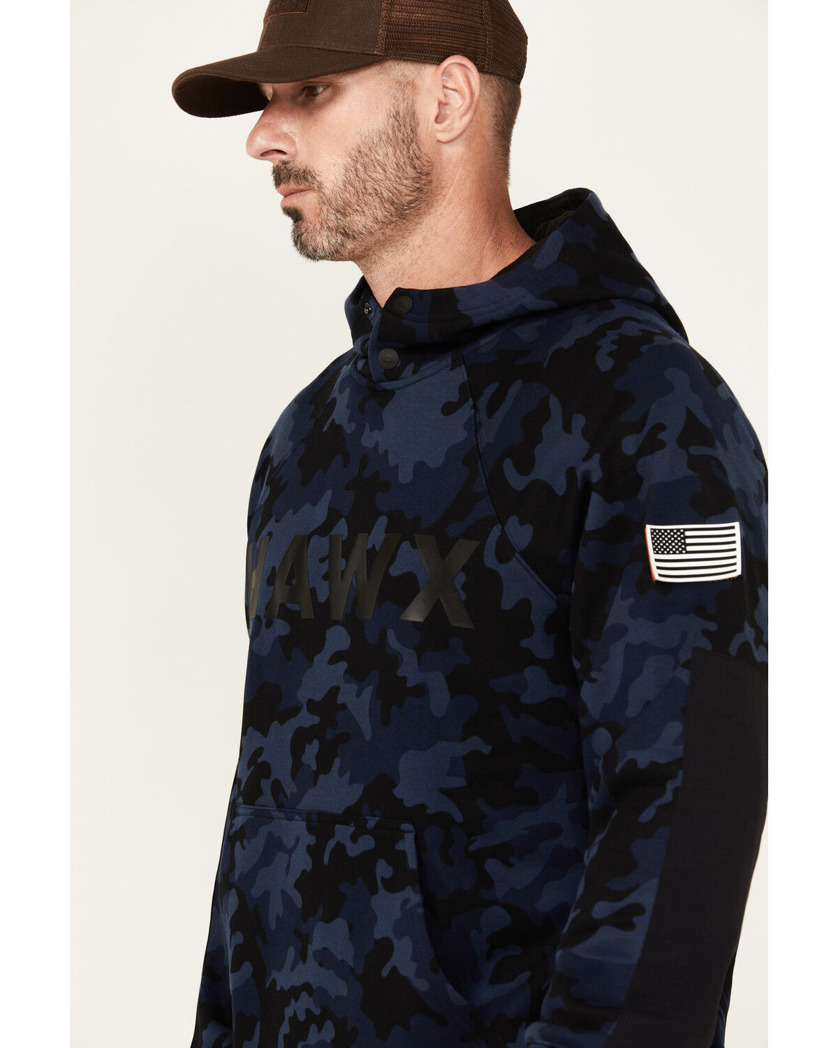 Hawx Men's Arlington Logo Camo Print Hooded Sweatshirt