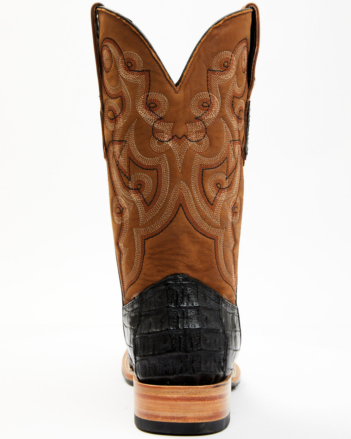 Tanner Mark Men's Exotic Caiman Belly Western Boots - Broad Square Toe