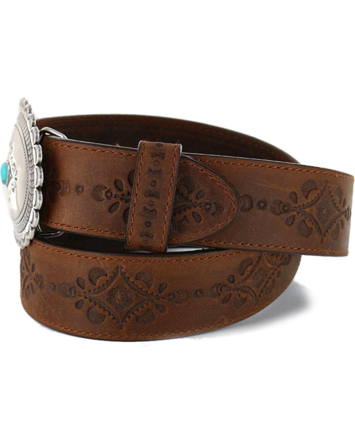 Justin Women's Navajo Heart Leather Belt