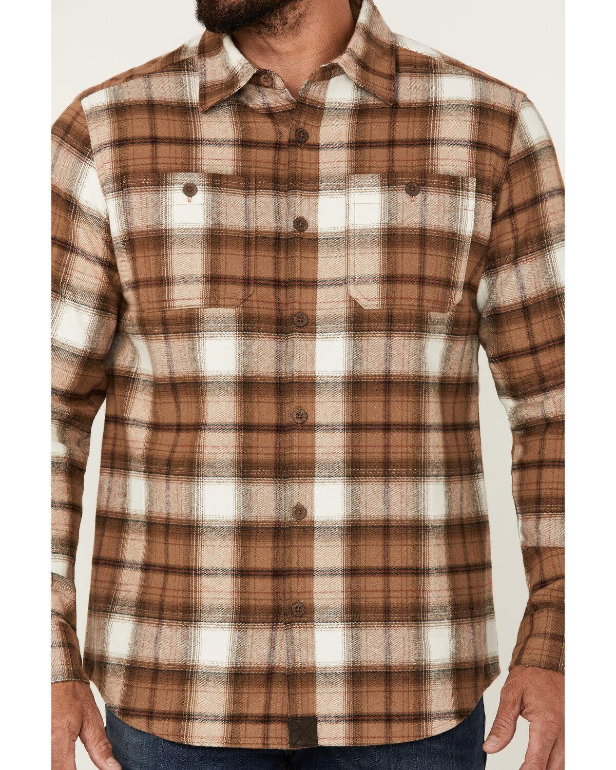 Dakota Grizzly Men's Grant Plaid Print Long Sleeve Button-Down Western Shirt