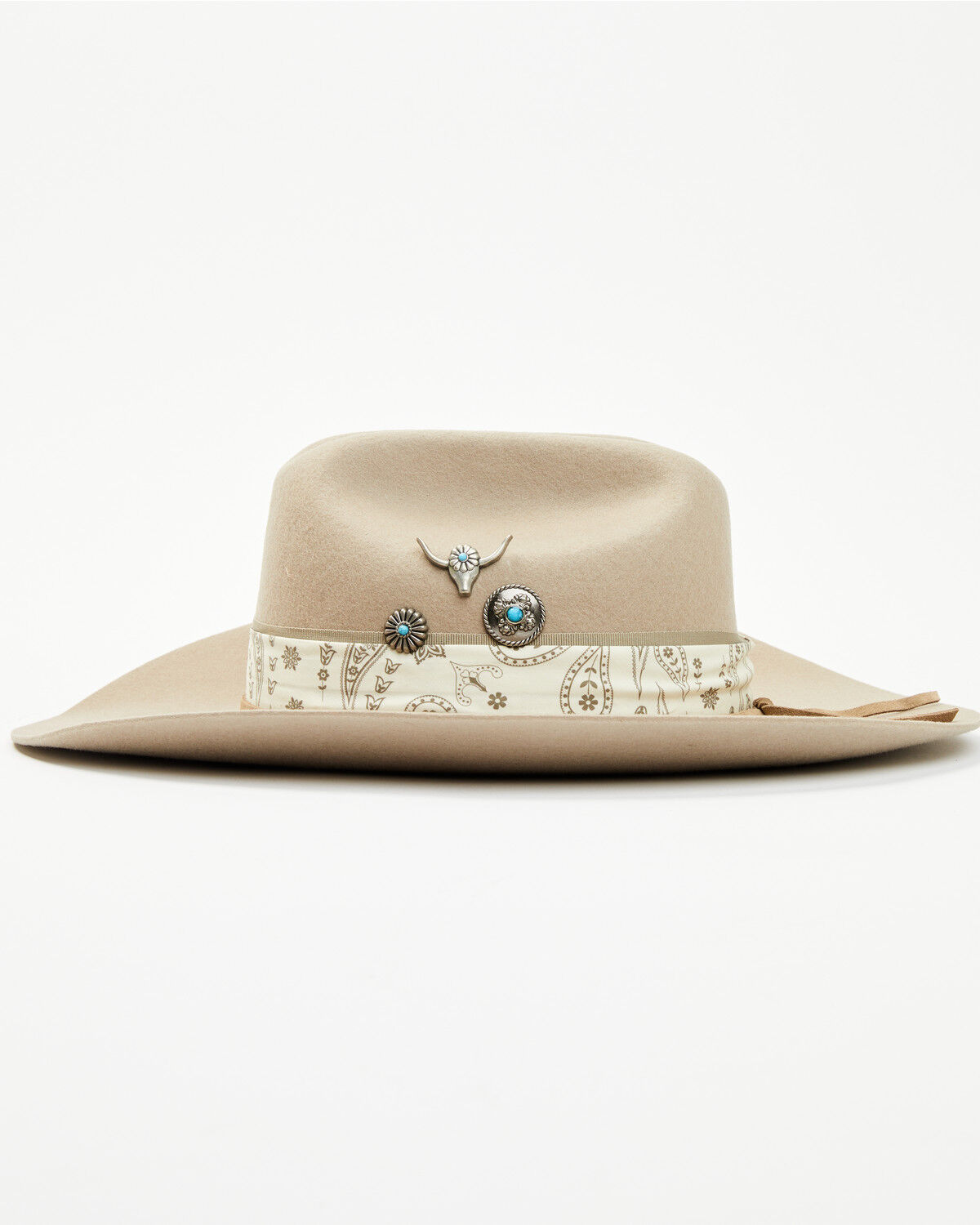 Wrangler Women's Layered Band And Concho Felt Cowboy Hat