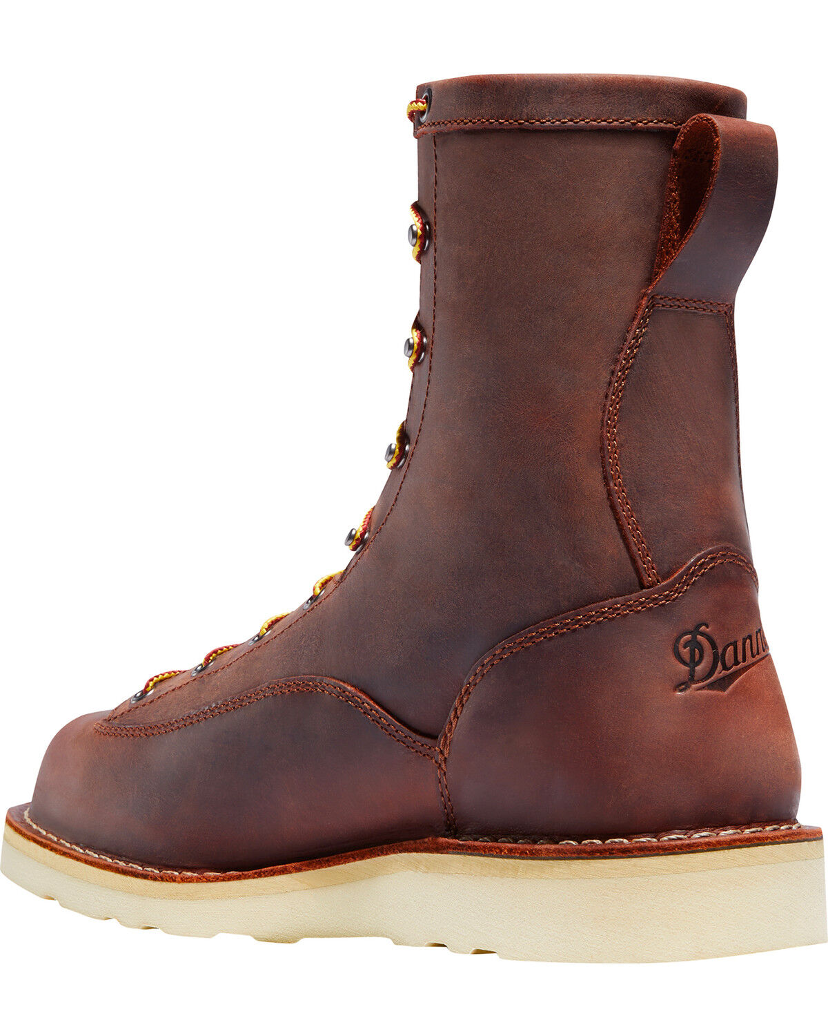 Danner Men's Brown Bull Run 8" Work Boots - Plain Toe