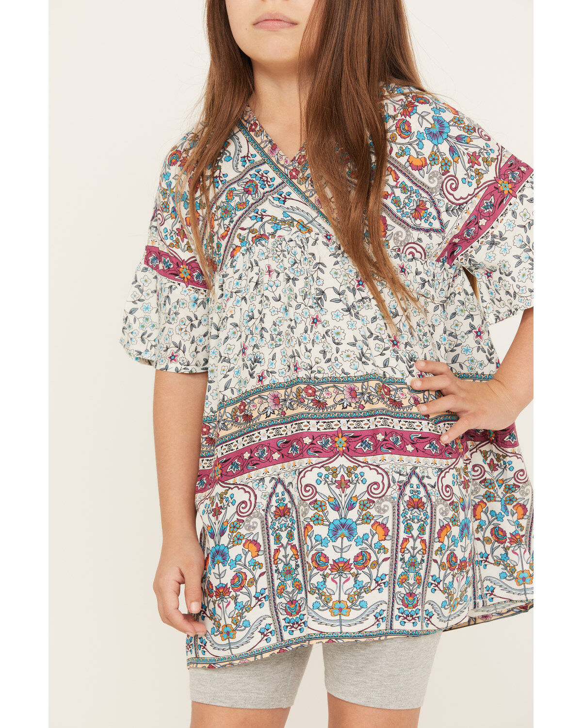 Hayden Girls' Printed Bell Sleeve Tunic