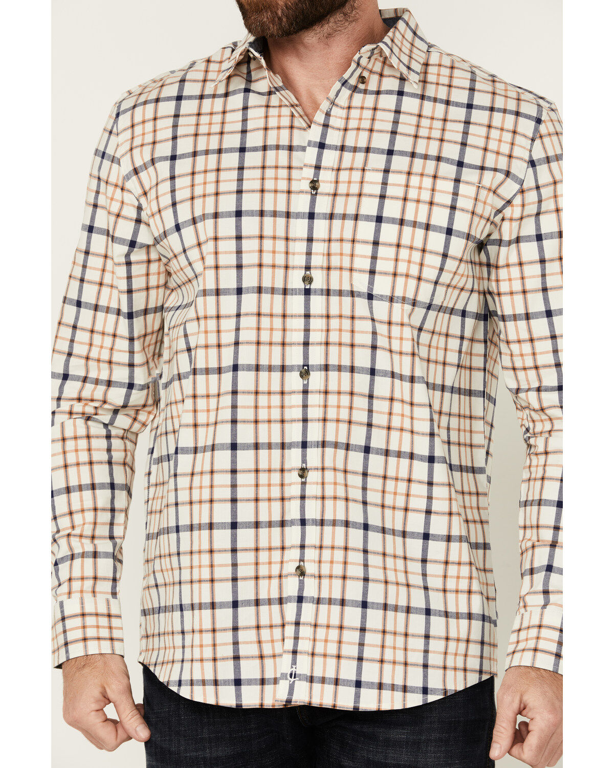 Brothers and Sons Men's Alva Plaid Print Long Sleeve Button-Down Western Shirt