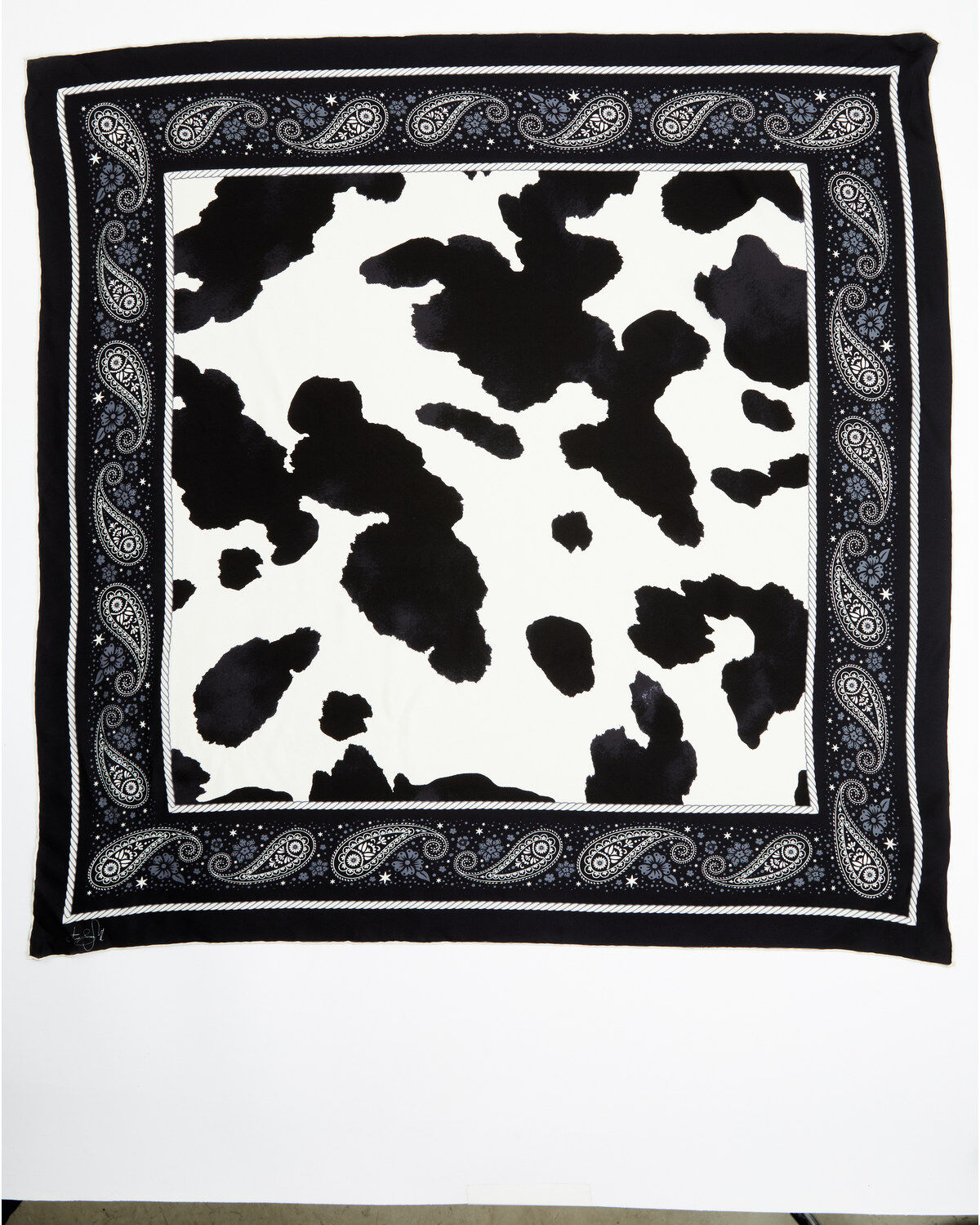 Idyllwind Women's Spotted Cow Silk Bandana