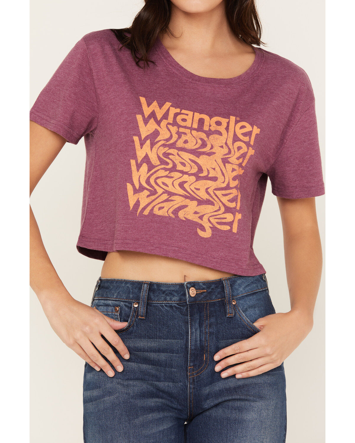 Wrangler Women's Trippy Boxy Cropped Graphic Tee