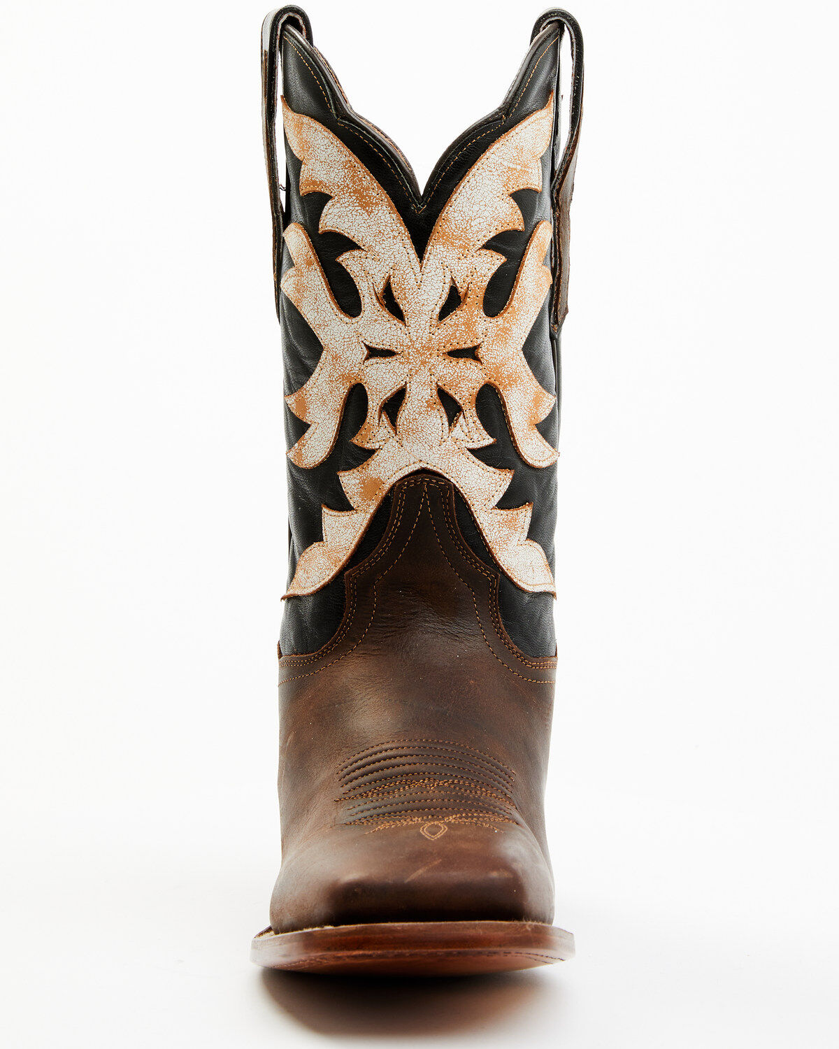 Dan Post Women's Sure Shot Embroidered Overlay Western Leather Boots - Broad Square Toe