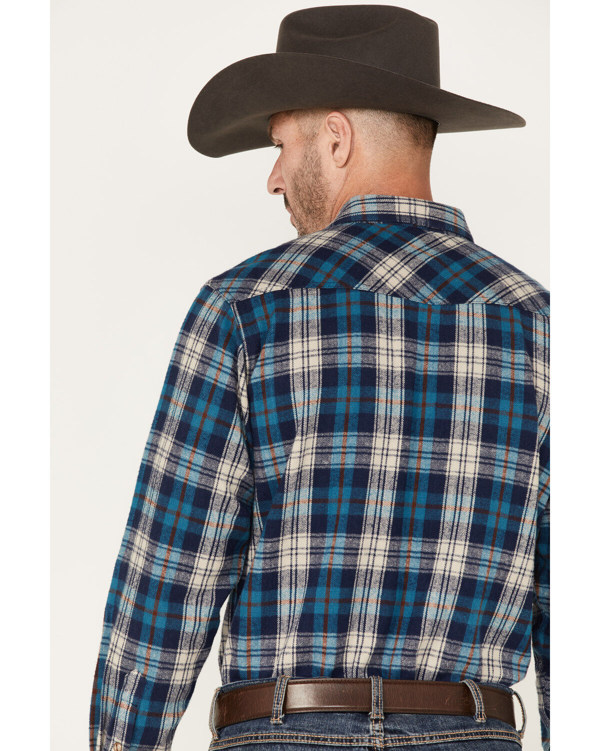 Ariat Men's Huntleigh Retro Plaid Print Long Sleeve Snap Western Flannel Shirt