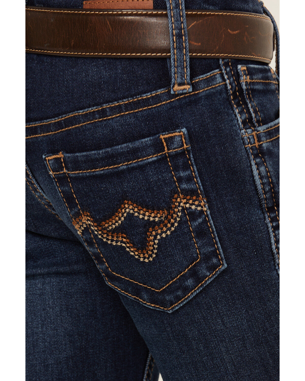 Shyanne Little Girls' Dark Wash Stretch Bootcut Riding Jeans