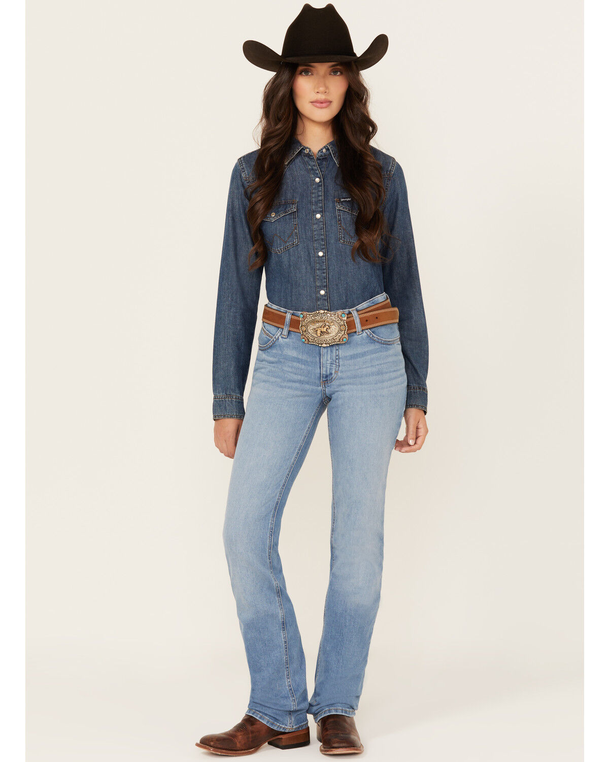 Wrangler Women's Sophia Medium Wash Mid Rise Ultimate Riding Bootcut Stretch Denim Jeans