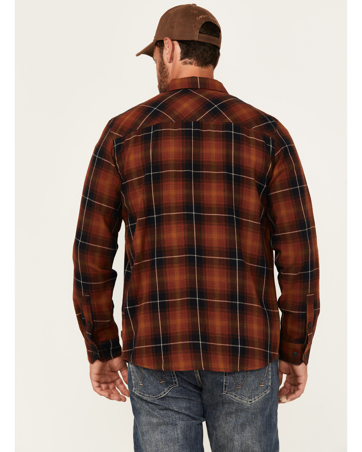 Brothers and Sons Men's Bask Plaid Print Long Sleeve Button-Down Western Shirt