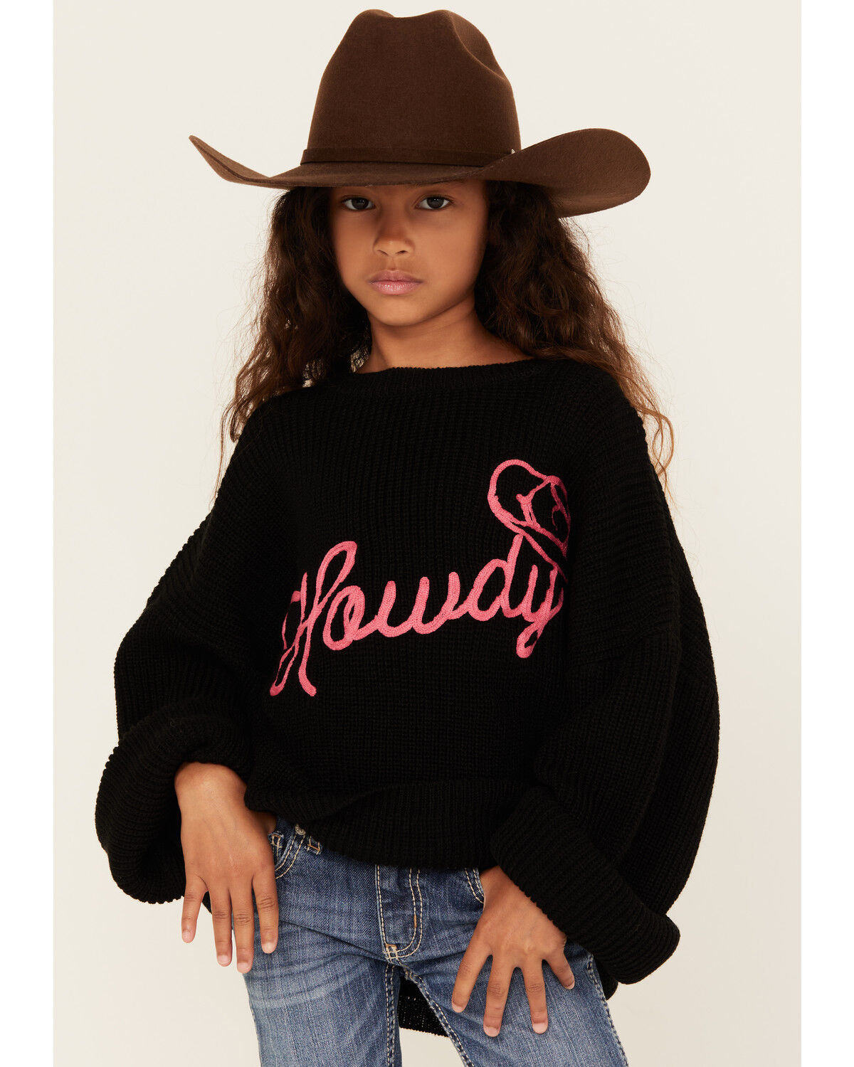 Rock & Roll Denim Girls' Howdy Sweater