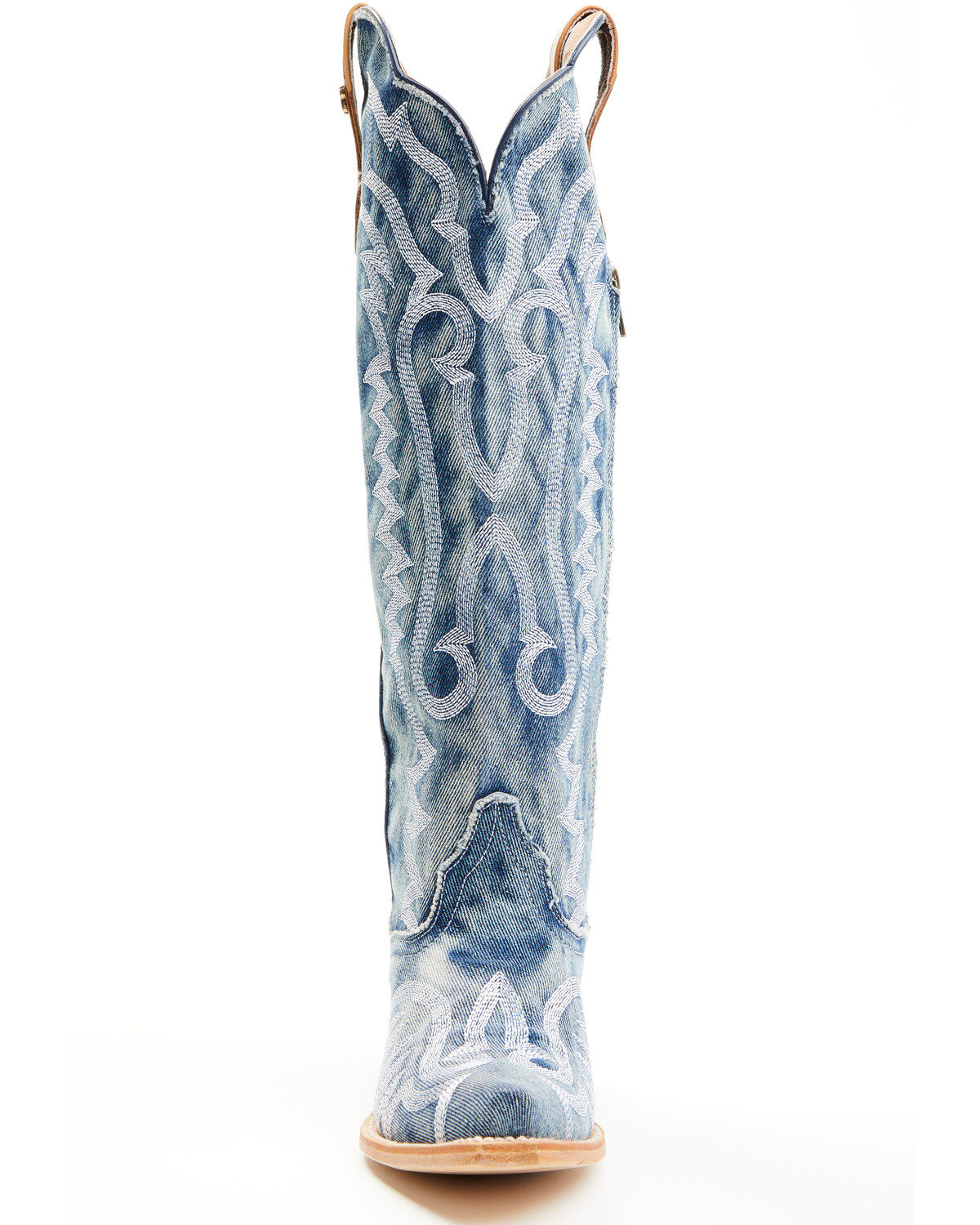 Dan Post Women's Denim Darlin' Tall Western Boots - Snip Toe