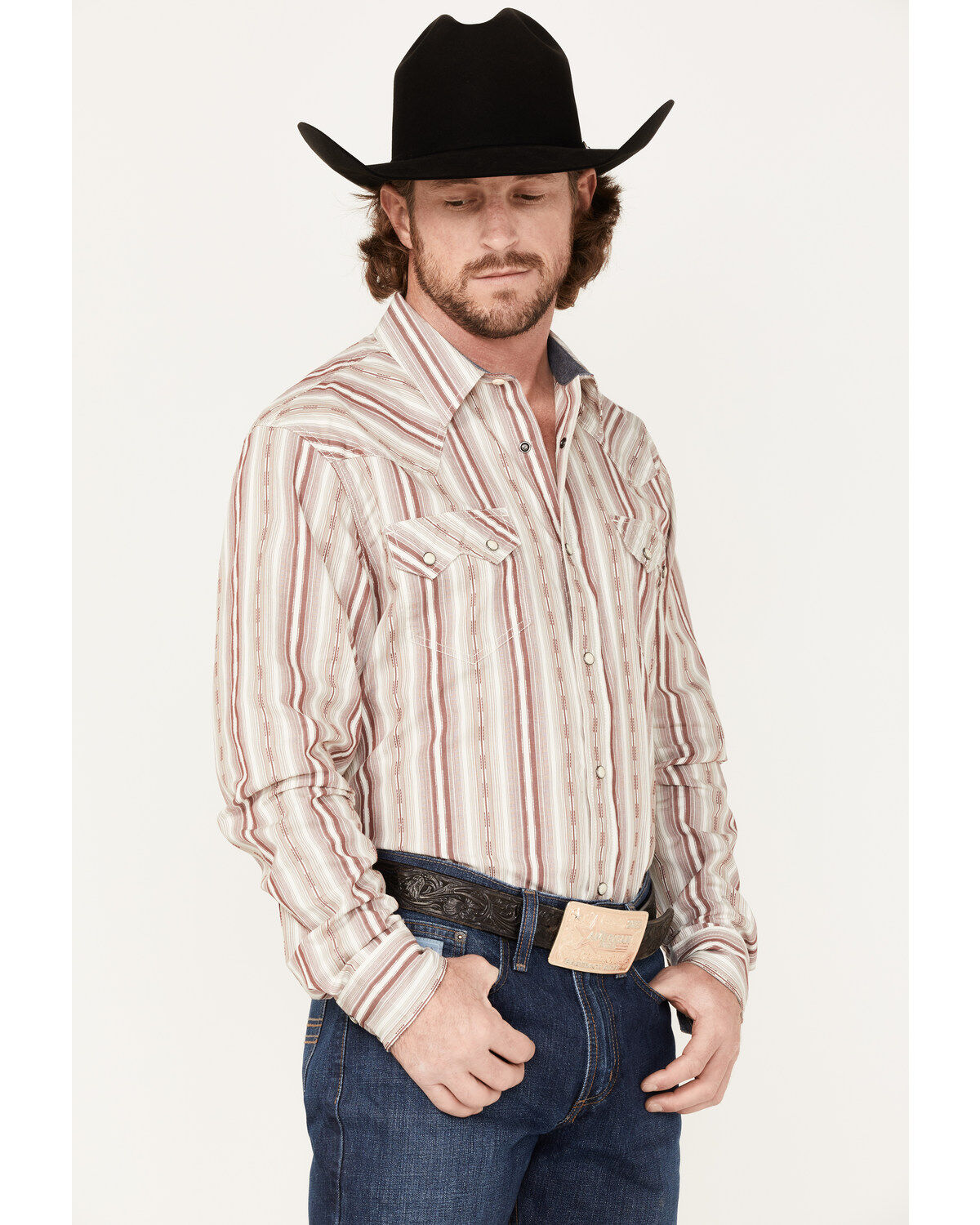Cody James Men's Alpina Striped Long Sleeve Snap Western Shirt
