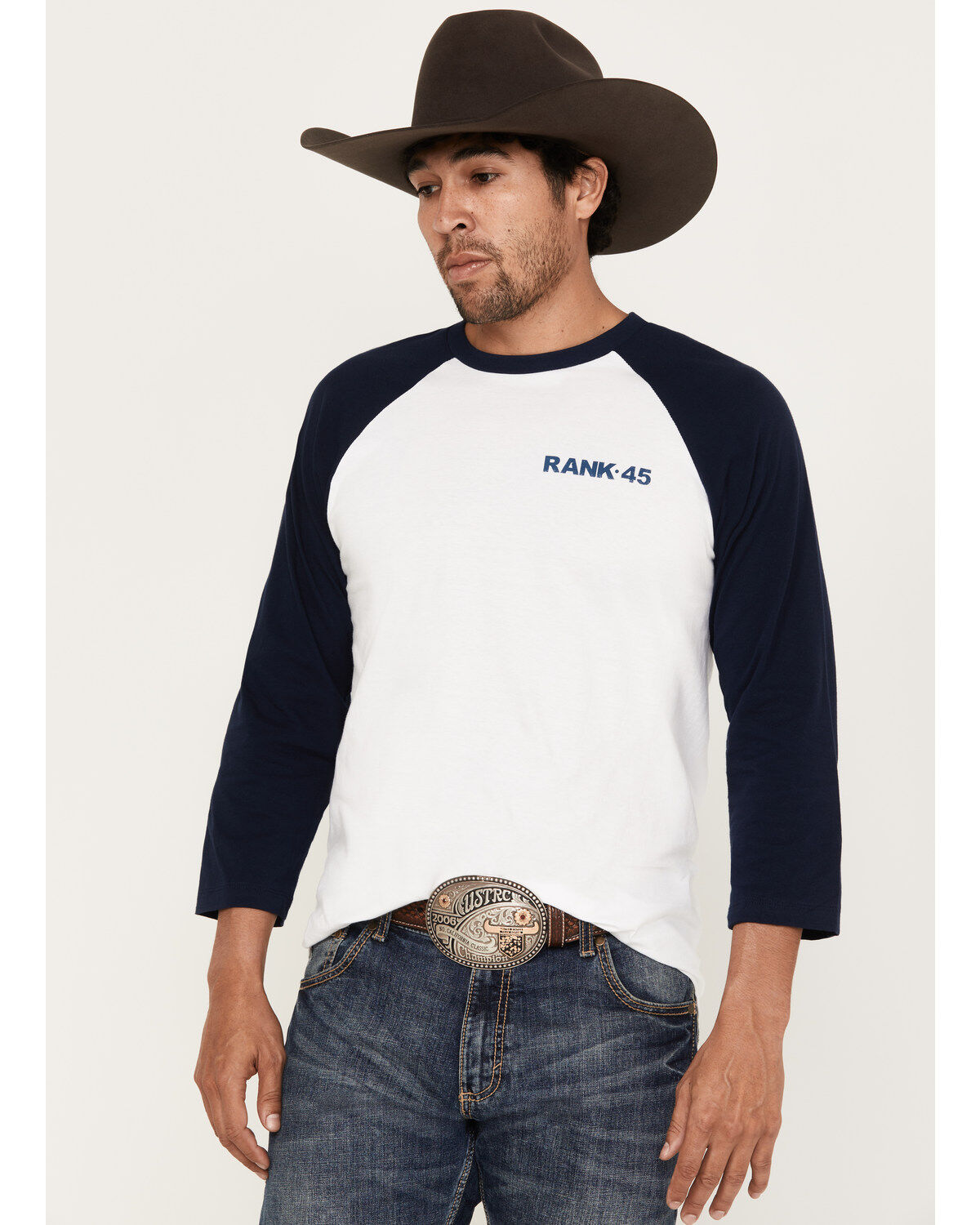 RANK 45® Men's Raglan 3/4 Sleeve Graphic T-Shirt