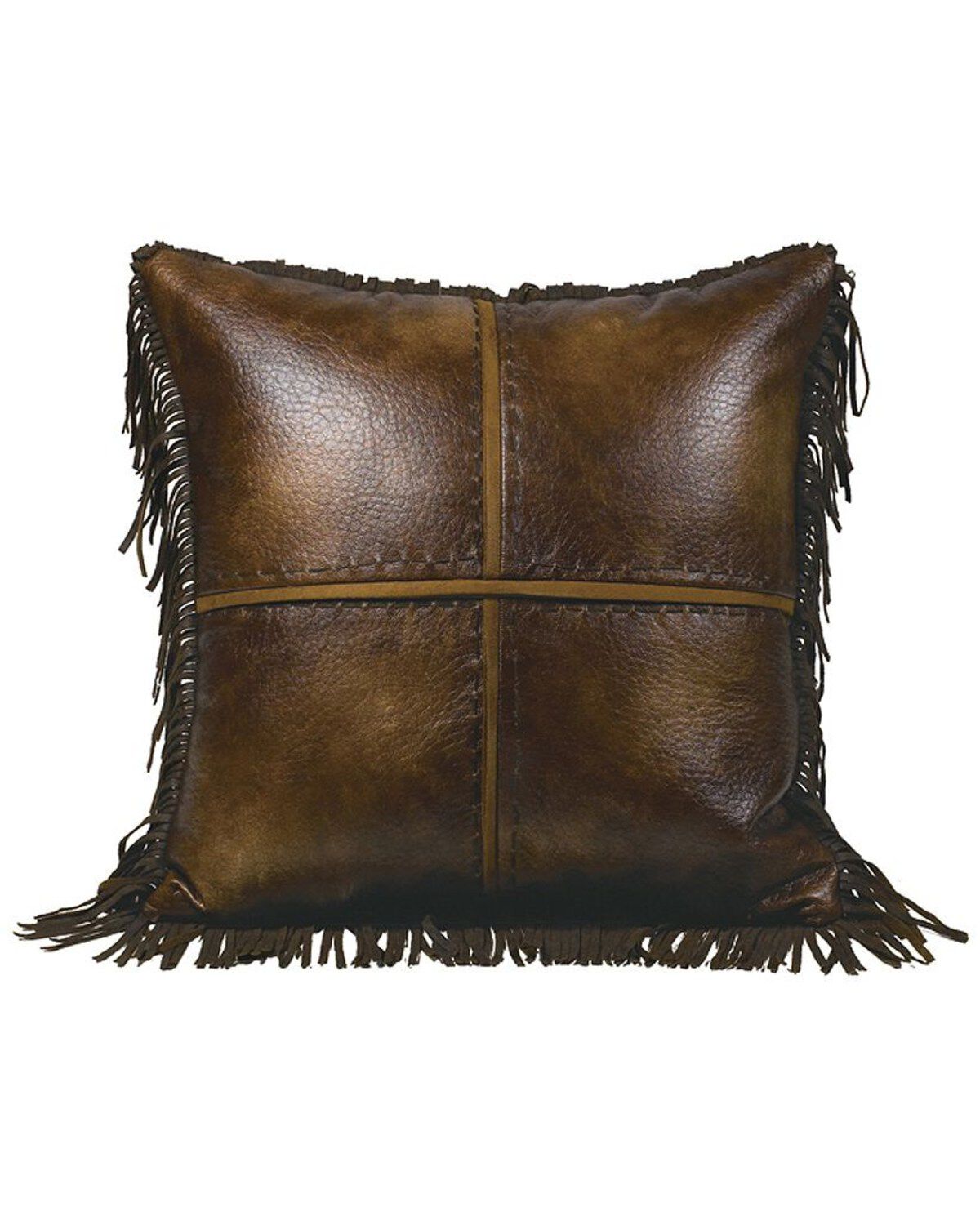HiEnd Accents Austin Hand Stitched Cross Pattern Accent Pillow