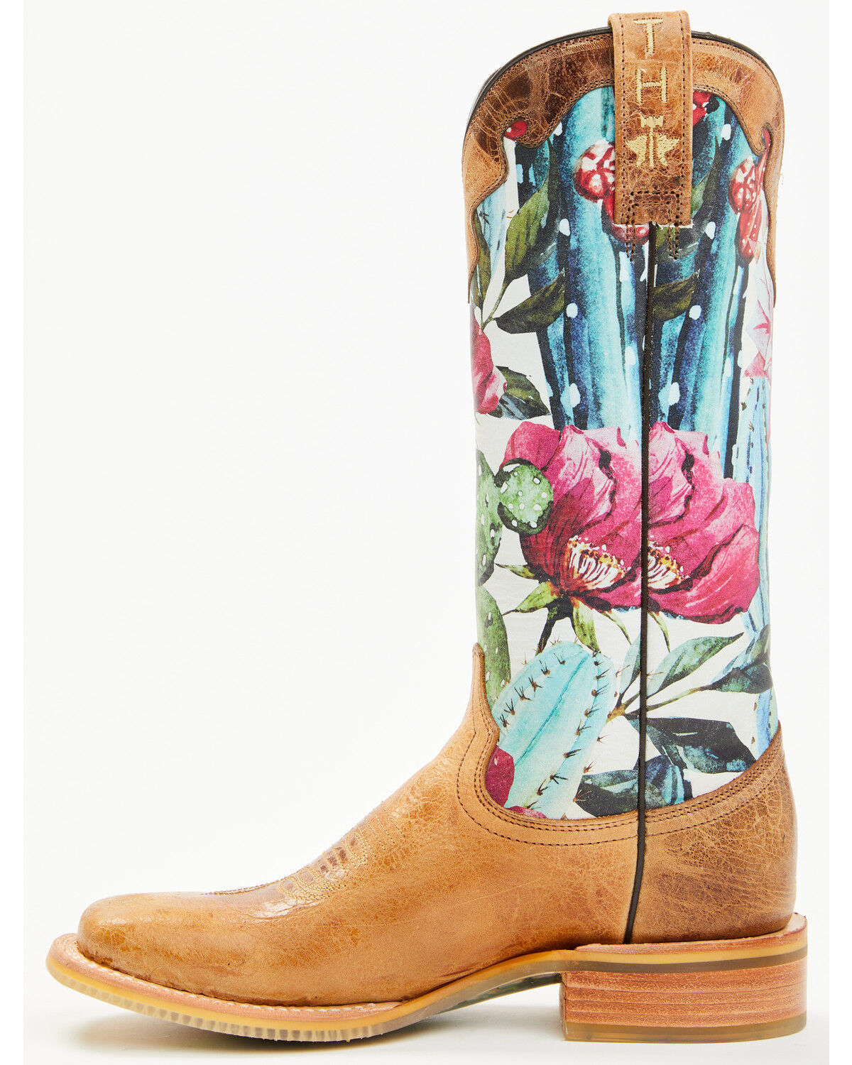 Tin Haul Women's Cactilicious Looking Sharp Sole Western Boots - Broad Square Toe