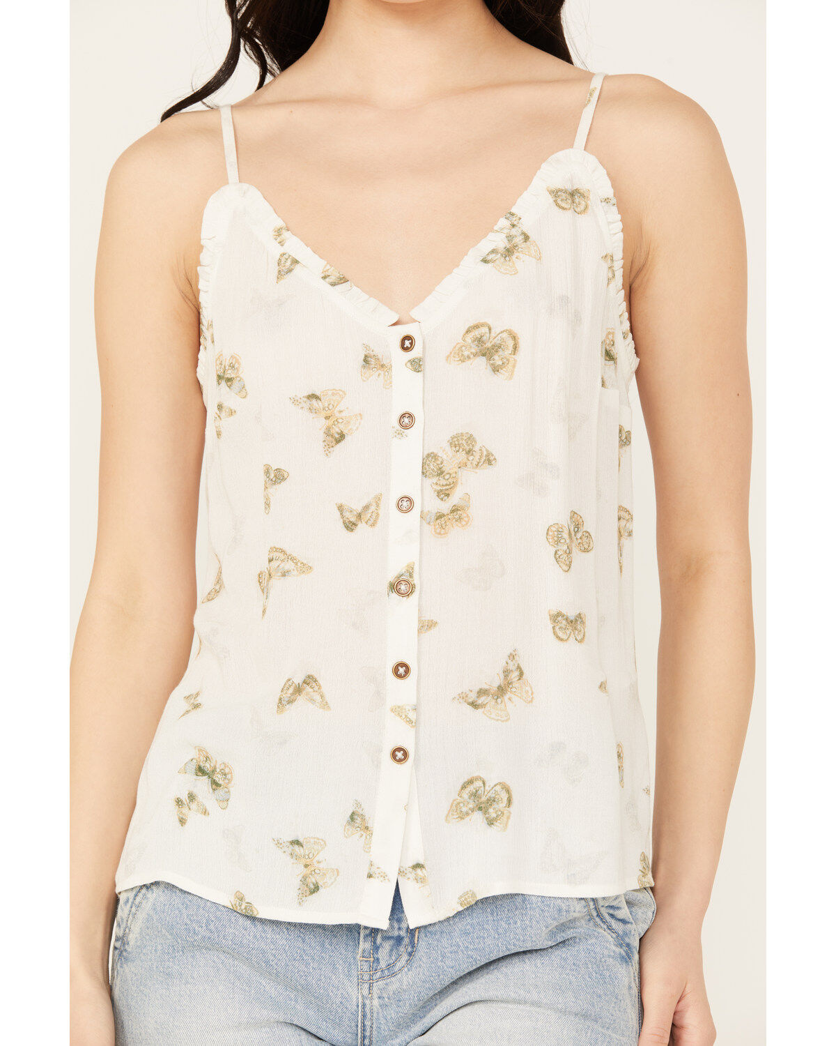 Cleo + Wolf Women's Butterfly Cropped Cami