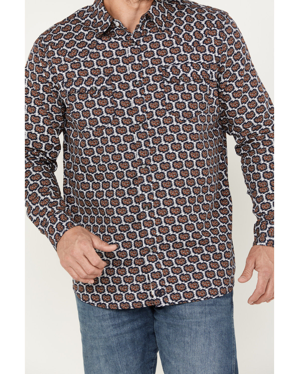 Moonshine Spirit Men's Stepping Stone Long Sleeve Western Snap Shirt