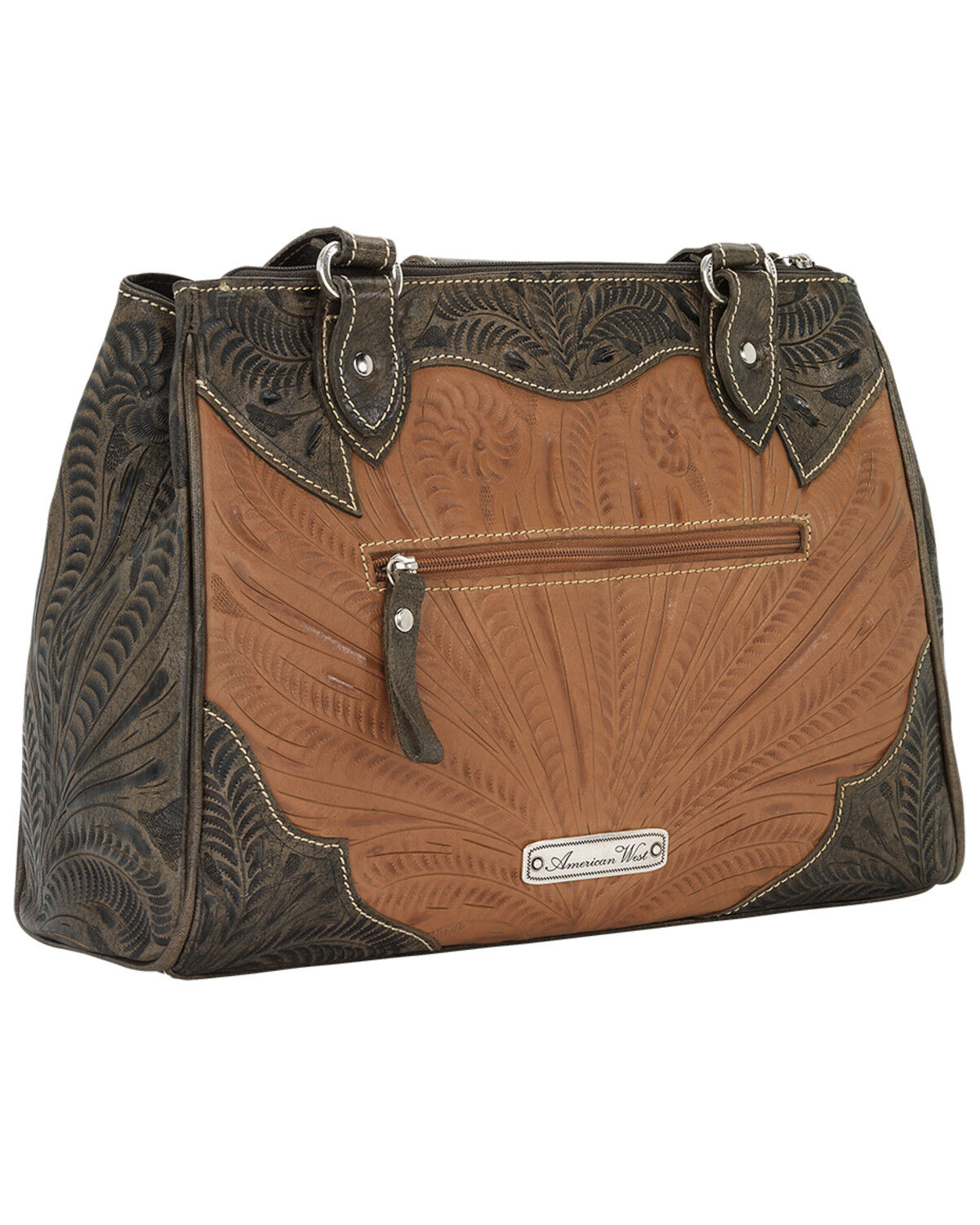 American West Women's Golden Tan Desert Wildflower Tote