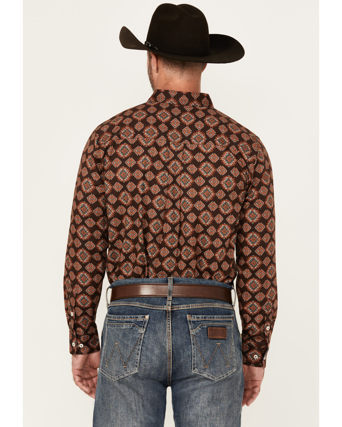 Cody James Men's Bite The Bullet Southwestern Print Long Sleeve Button-Down Stretch Western Shirt