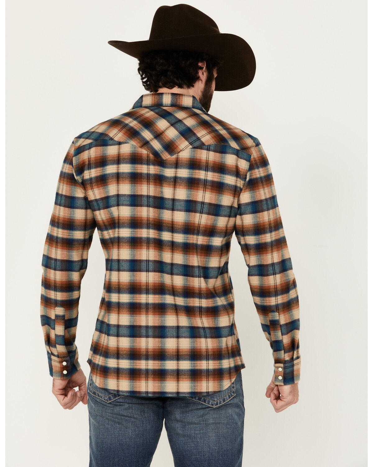 Pendleton Men's Wyatt Plaid Print Long Sleeve Snap Western Shirt