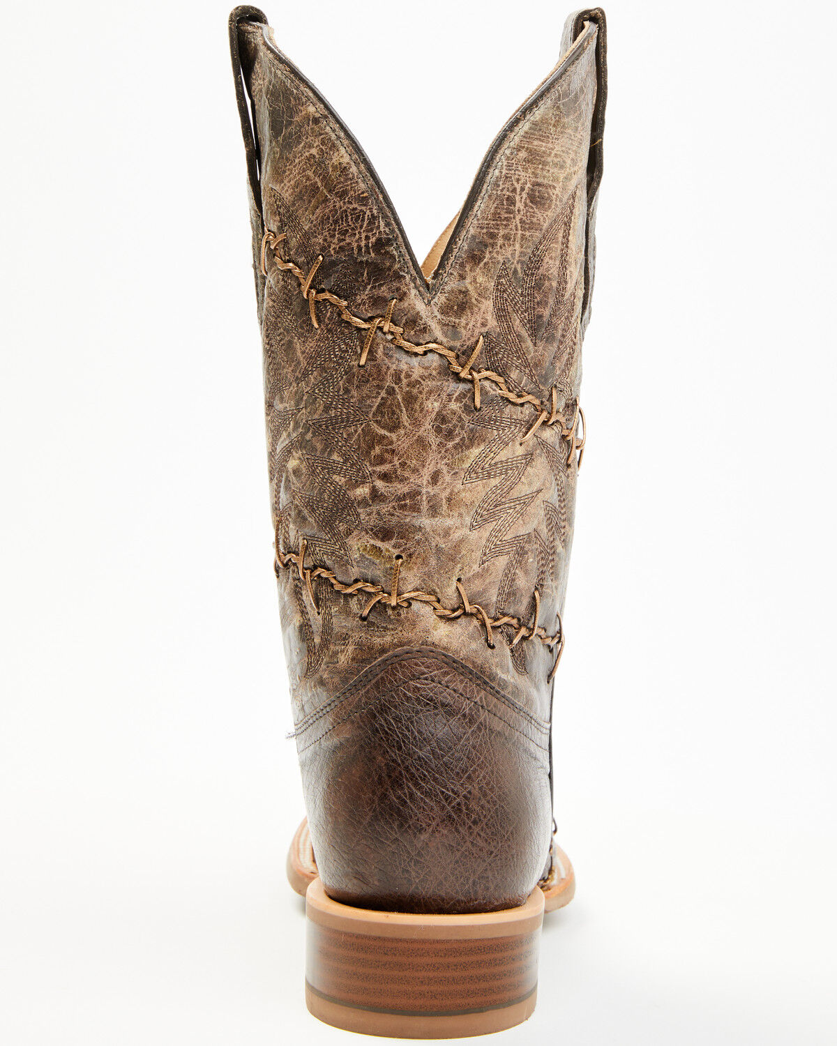 Corral Men's Exotic Ostrich Barbed Wire Western Boots - Broad Square Toe