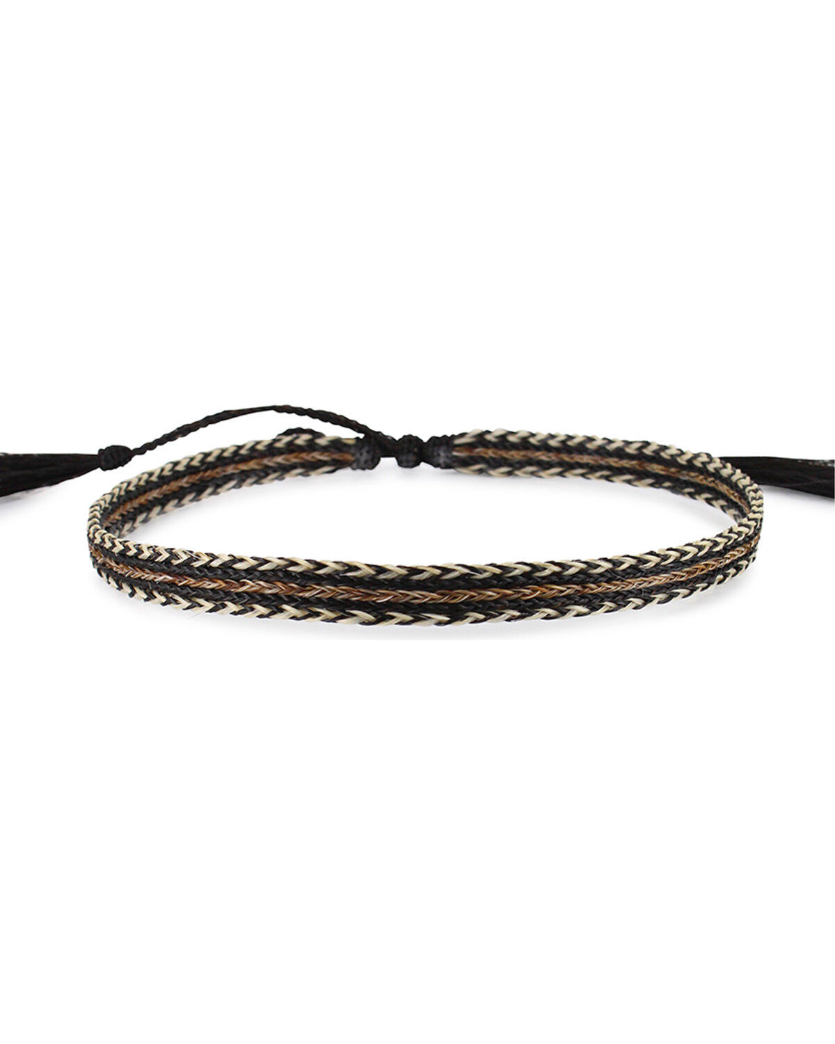Colorado Horsehair Double Tassel Braided Hat Band