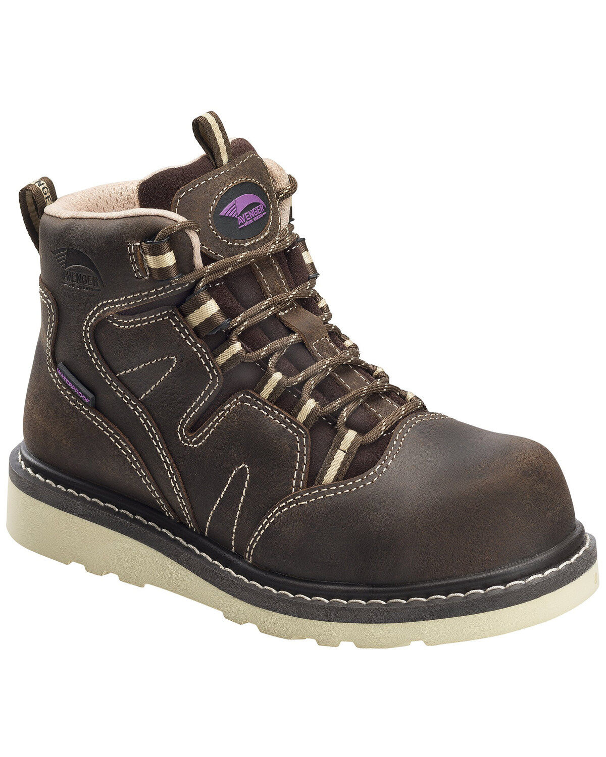 Avenger Women's Waterproof Wedge Work Boots - Composite Toe