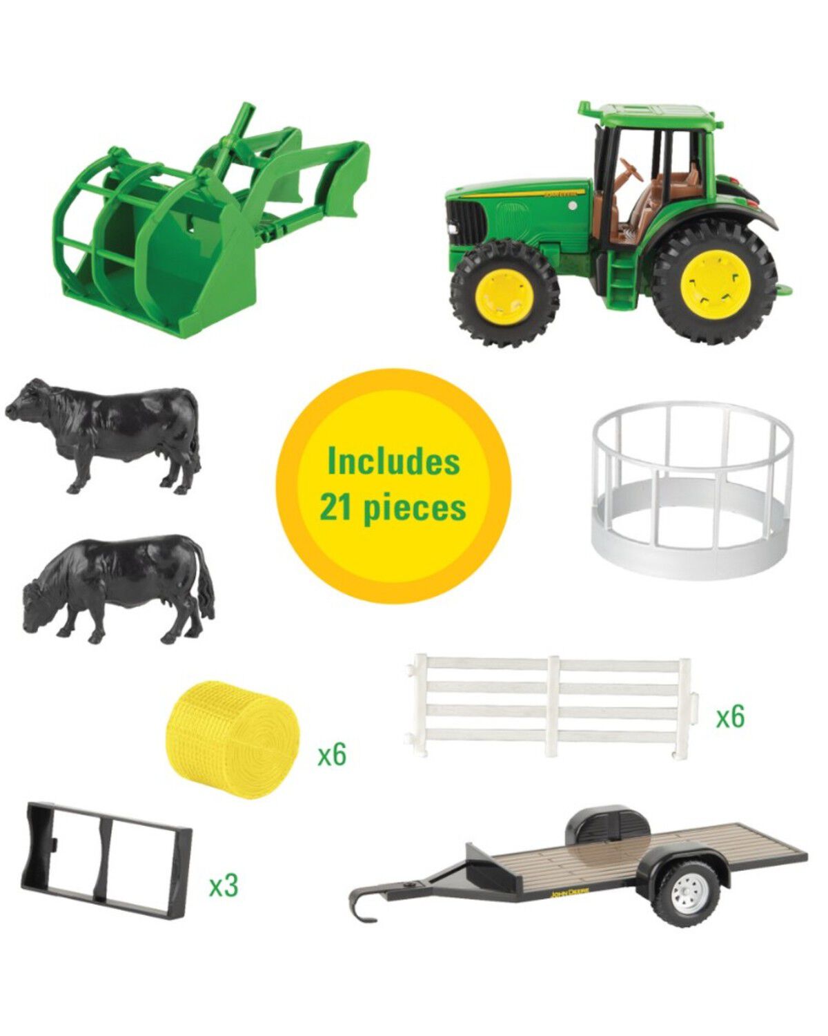 John Deere Haying Toy Set - 21 Piece