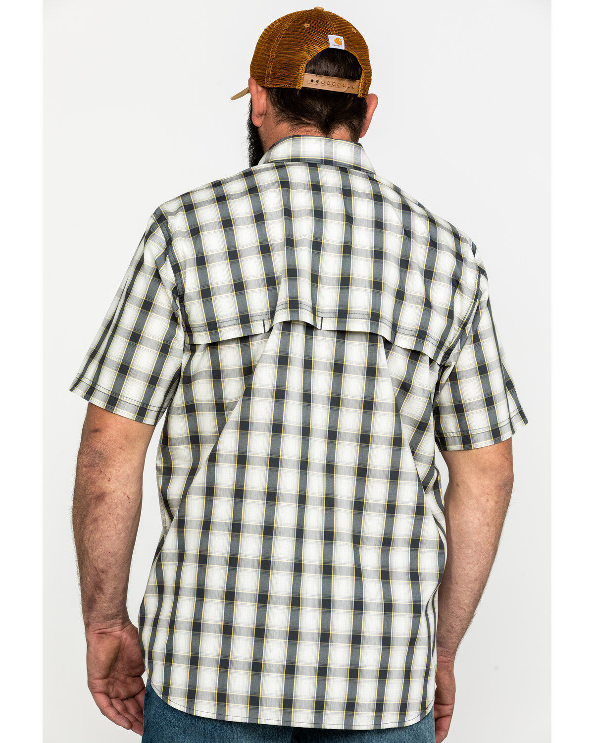 Carhartt Men's Plaid Print Rugged Flex Rigby Short Sleeve Work Shirt
