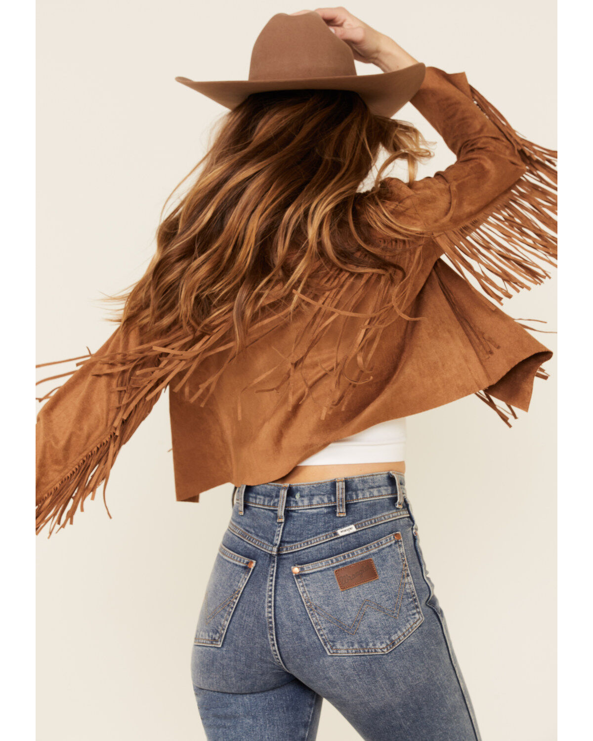 Vocal Women's Faux Suede Western Fringe Jacket