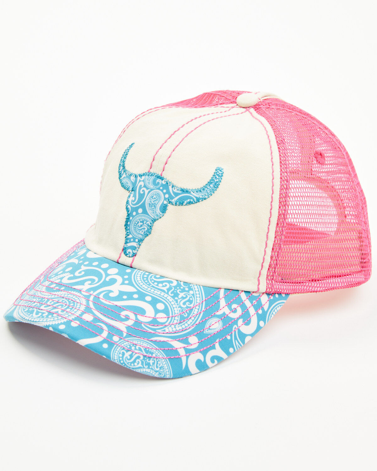 Trenditions Women's Catchfly Steerhead Paisley Print Baseball Cap