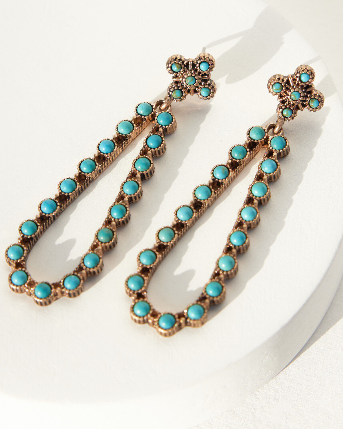 Shyanne Women's Summer Solstice Teardrop Cross Earrings