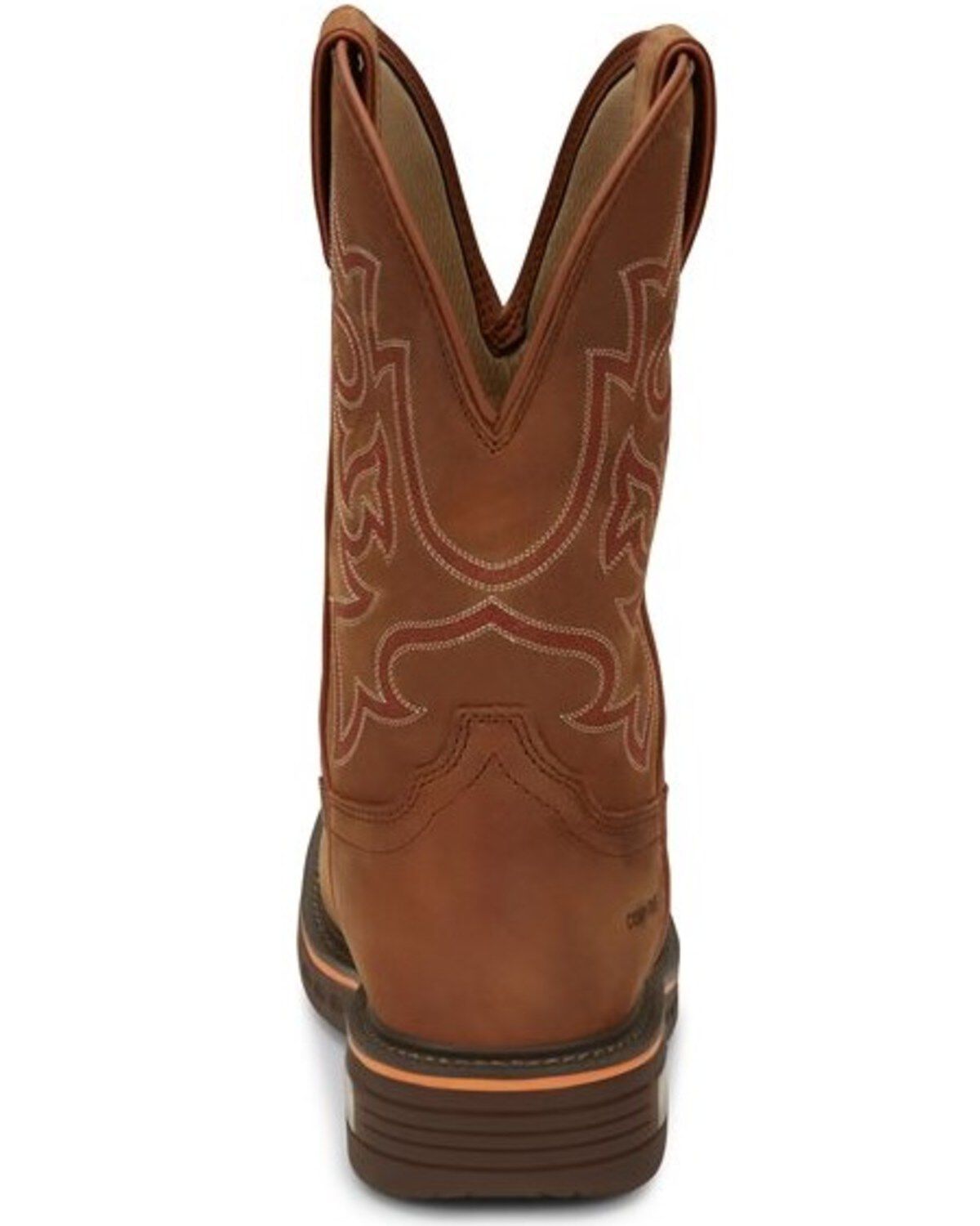 Justin Men's Resistor Russet Waterproof Western Work Boots - Nano Composite Toe