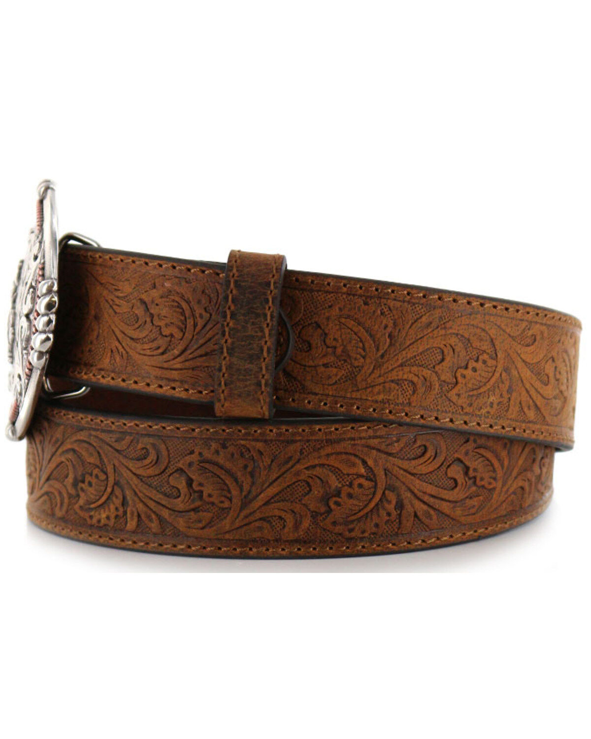 Cody James® Men's Tooled Leather Belt and Buckle