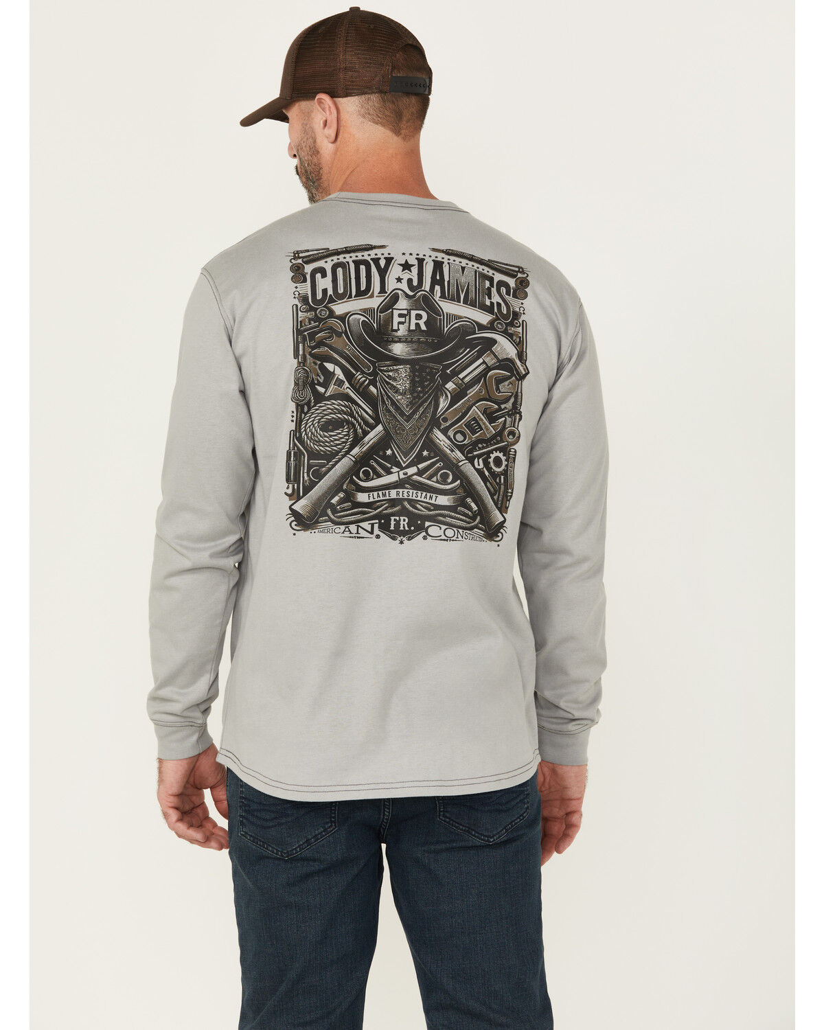 Cody James Men's FR Bandit Long Sleeve Graphic Work T-Shirt