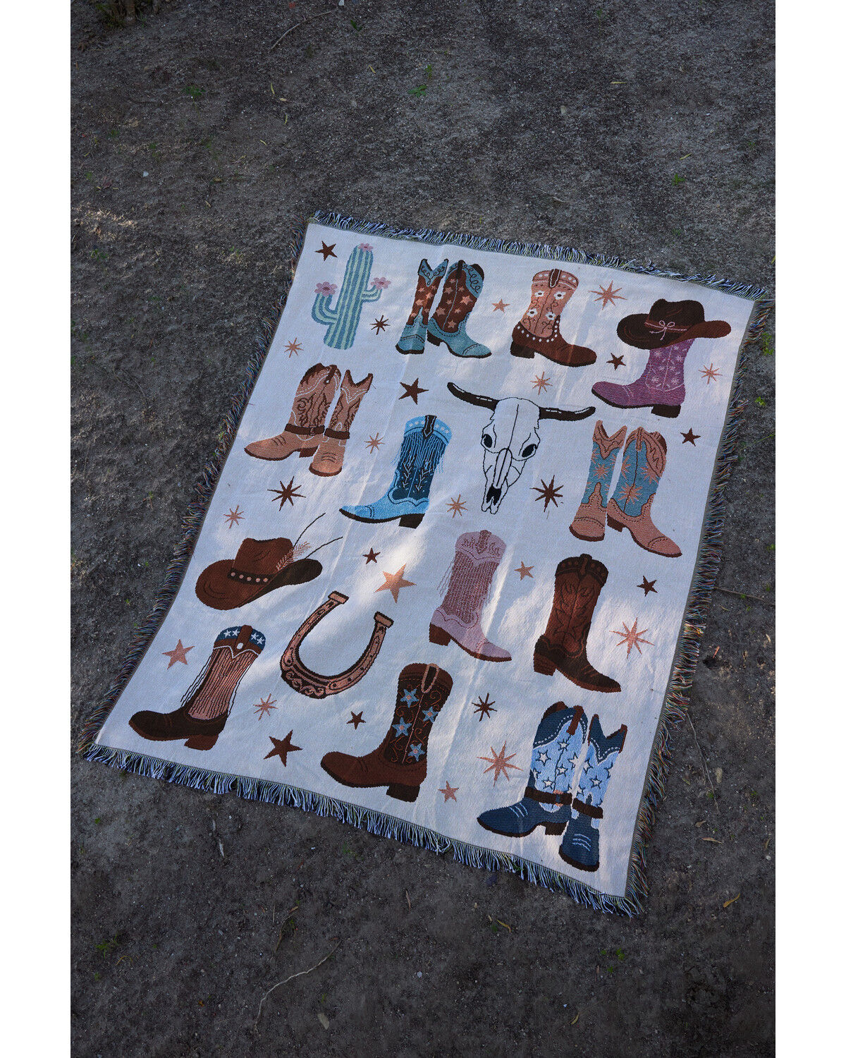 Boot Barn Summer Western Icons Throw Blanket