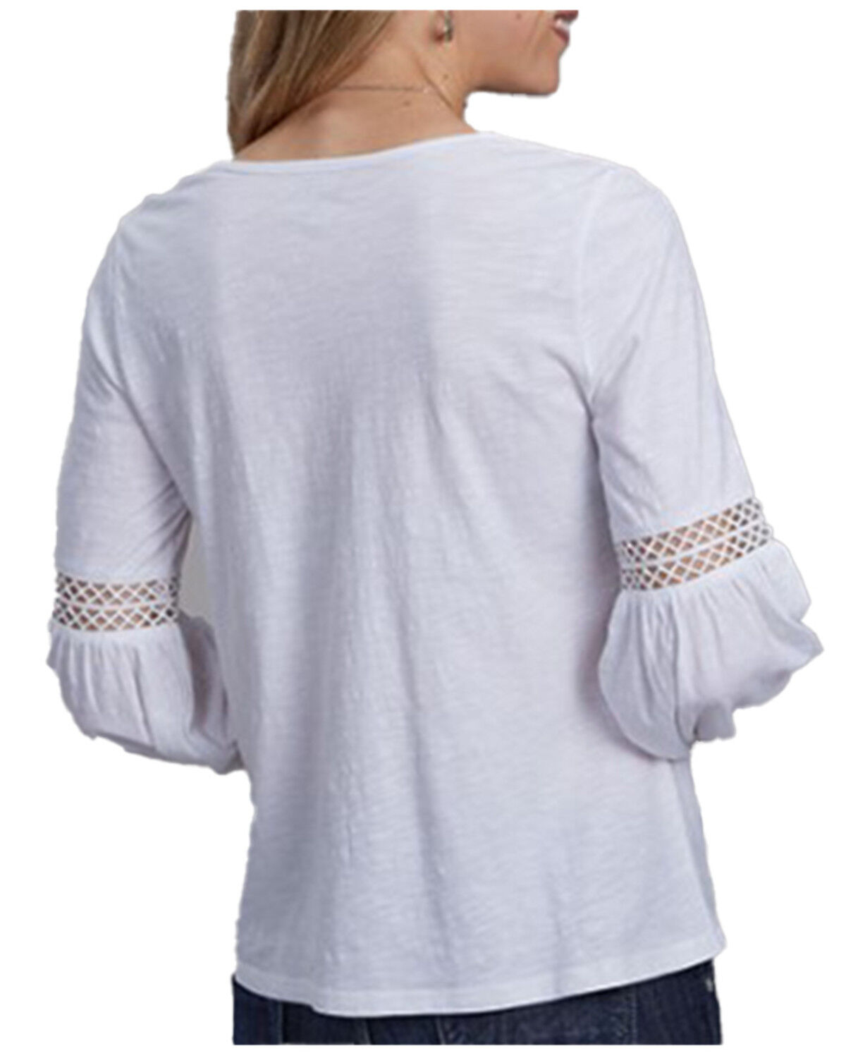 Roper Women's Floral Embroidered Long Sleeve Top